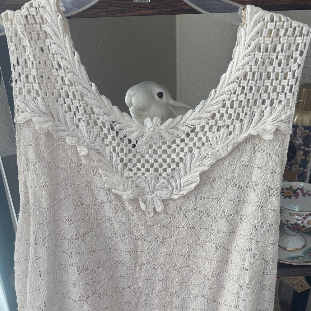 Altar'd State Ivory Lace Crochet Top - Picture 6 of 7